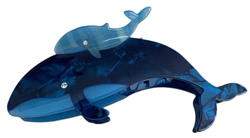 Rutschfeste Haarklammer mit Meerestieren, Wal-Haarklammer, Pferdeschwanz-Halter, niedlich, starker Halt, Haarklammer