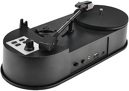 YIWENG 33/45 PRM LP Convertitore da giradischi a MP3 Convertitore da vinile a MP3 Giradischi con adattatore 5V con slot per scheda Micro SD,Convertitore mp3