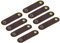 sourcing map 8Pcs Leather Cable Straps Cord Organizer 80x20mm Cable Ties Portable Cable Management for USB Cable, Headphone Wire, Red Brown