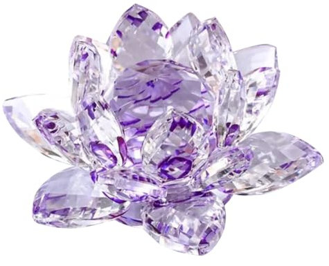 Niejgay Kristall-Lotusblumen-Figur, Glas, Bastelkollektion, Briefbeschwerer, Tischdekoration, Souvenir, Geschenk