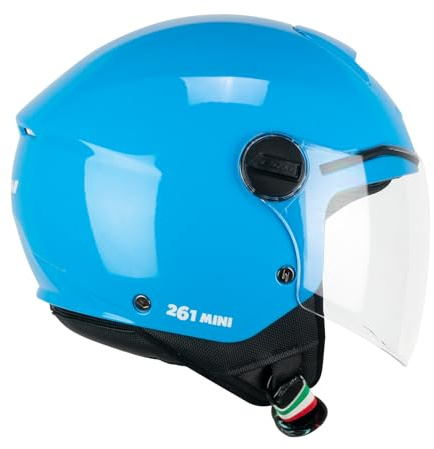 CGM Helm mit offenem Gesicht, 261A Mini Mono Hellblau, YXL (53 – 54 cm)
