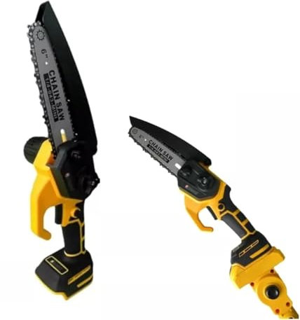 Knakasaki | Mini Motosierra Batería Telescópica 6 1000W | Motosierra Batería con 2 Baterías | Motosierra Eléctrica de Mano Ideal para Jardinería | Motosierras Pequeñas para Poda Profesional