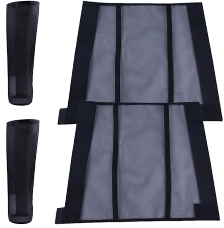 Pferdebeinschützer, Fliegenstiefel für, 4er-Set, 4 Stück Fliegenstiefel, wiederverwendbar für, Pferdegamaschen, Fliegengamaschen für, atmungsaktives Design reduziert die