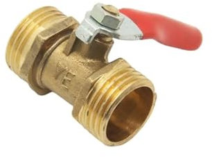UNPGATUB Messing-Kugelhahn 1/8 Zoll 1/4 Zoll 3/8 Zoll 1/2 Zoll Außengewinde Kugelhahn Messing-Verbindungsstück Kupferrohrverschraubung Kupplungsadapter(3/8)