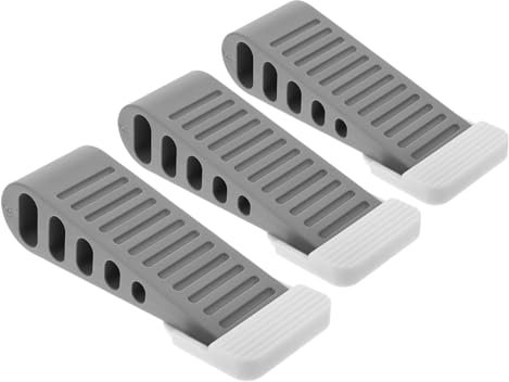 OUNONA 3pcs Anti- Stopper Door Holder Keep Door Open Door Holder Stop Door Block Stop Floor Stop Door Stops for Floor Door Wall Stopper Flexible Door Holder Rubber Grey