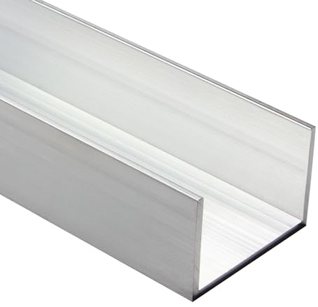 PRIOstahl U-Profil Aluminium Profil Schiene Stahlprofil Abschlussprofil - 1 Stück - Größe: 60 x 40 x 3 mm - Länge: 2000 mm Schweißbar für Kreativbau Massiv & Robust aus Aluminium (en aw 6063 t6)