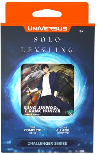 UniVersus: Solo Leveling - Challenger Series - Deck Building Game, Ready to Play Deck, Sung Jinwoo Character Card, 6 Foil Or Alt Art Cards