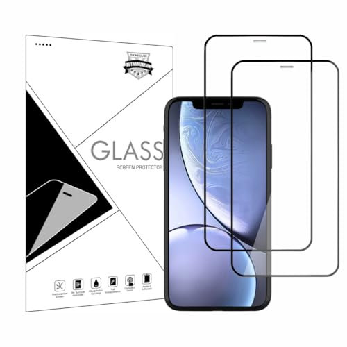 Wei Tech Protector de pantalla de cristal templado premium con borde negro para iPhone XR /11, 6,1 pulgadas – dureza 9H, protección de pantalla completa, antihuellas, borde a borde, antiarañazos, sin