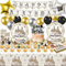 Geburtstag Party Geschirr Deko Wizard Kinder-112Pcs Ballons Pappteller Tischdecke Banner Geburtstags Birthday Cake Topper Tableware Supplies Servietten Tassen Für Kindergeburtstag Junge Mädchen