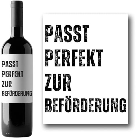 Weinetikett Beförderung Geschenk Flaschenetikett Polizei Beamter Hauptkomissar Glückwunsch Arbeitskollege zum Chef Chefin Freundin Lustig Bieretikett Sektetikett Mann Frau