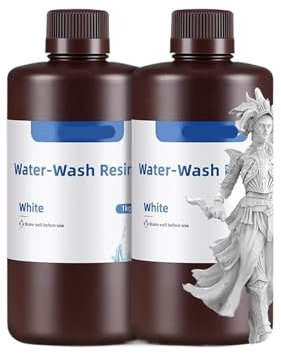 Wasserwaschbares Harz For 3D-Drucker, 405 Nm UV-Harz, Waschbares 3D-Druckerharz For DLP-LCD-3D-Druckmaterial – Kompatibel Mit ANYCUBIC(White 2 KG)
