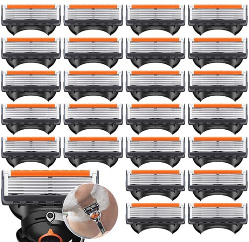 SHANHAIKX ProGlide Rasierklingen,24 Ersatzklingen,ProGlide Nassrasierer Herren Vorteilspacks, Nassrasierer Herren Rasierklingen,Fusion 5 Klingen,für Rasierer Herren ,Ideales Geschenk für Männer