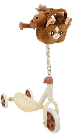 MoVe Pets 2 Go! Kids Tri Scooter with Detachable Animal Pal Toy | Toddler 3 Wheel Push Along Ride On Scooter | Girls or Boys | Age 3+