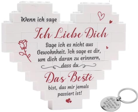 Jahrestag Geschenk für Ihn Sie,Ich liebe Dich Geschenke für Frauen Männer | Herz Puzzle Geschenk Schlüsselanhänger, Valentinstagsgeschenk Jahrestag Geschenk für Partner, Romantische Paargeschenke