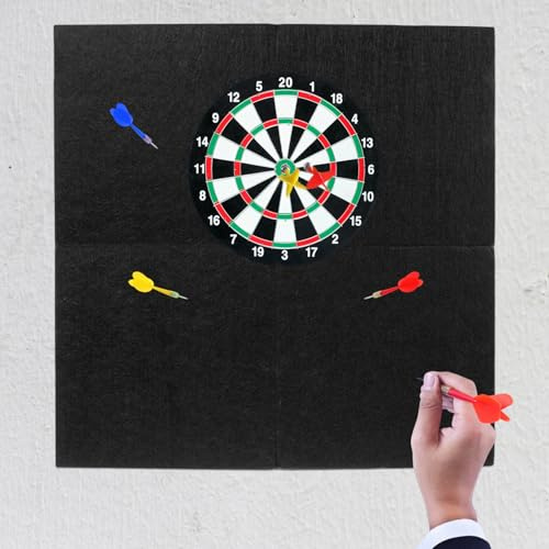 Dartboard-Wandbeschützer – 60cm x 60cm x 12mm Filzwandfliesen | Dartboard-Umfassung & Rückwand | Korkbrett-Alternative für Wandenschutz​​