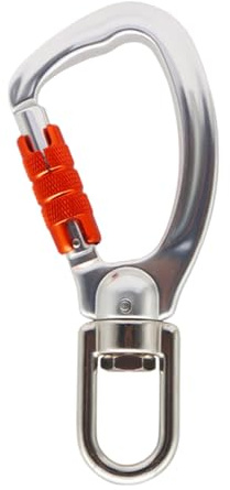 Carabiner for keys, heavy duty aluminium, D ring keyring for backpacks and bags, for picnics, camping, hiking, climbing, outdoor, survival, fitness, training and