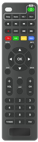 ROLLGAN Sostituzione Telecomando Fit for Diprogress DPS102TV decoder