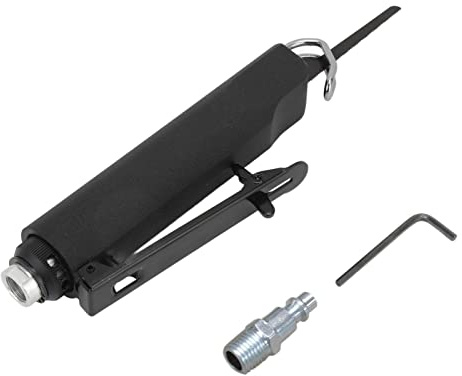 Pneumatic Saw File Reciprocating Air Cutting Tool, Industrial Retractable Metal Cutter with 9000rpm Speed and 0.6MPa Pressure for Deburring Grinding Rust Removal (American Interface)