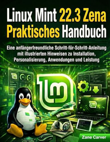 Linux Mint 22.3 Zena Praktisches Handbuch: Eine anfängerfreundliche Schritt-für-Schritt-Anleitung mit illustrierten Hinweisen zu Installation, Personalisierung, Anwendungen und Leistung