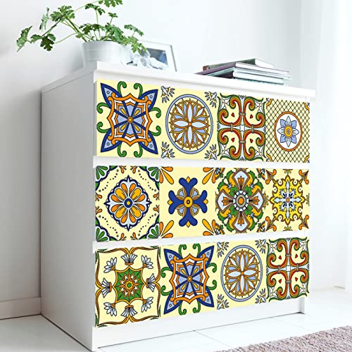WIQUYBML Kitchen Tile Stickers 10cm x 50cm Bright Yellow Stick on Tiles for Bathroom Wall Backsplash Self-Adhesive Vinyl Home Decoration （1 Pieces）