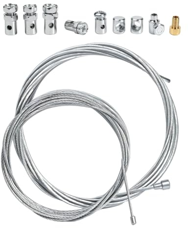 Kit di riparazione cavi Bowden (2 pezzi): Due cavi da 2 metri per cambio, acceleratore e frizione, con 9 guaine per cavi.