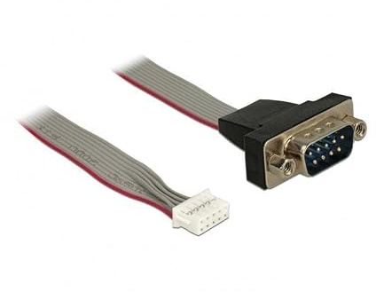 Delock Kabel seriell Pfostenbuchse > 1 x DB9 Stecker 2 mm Pinabstand Belegung: