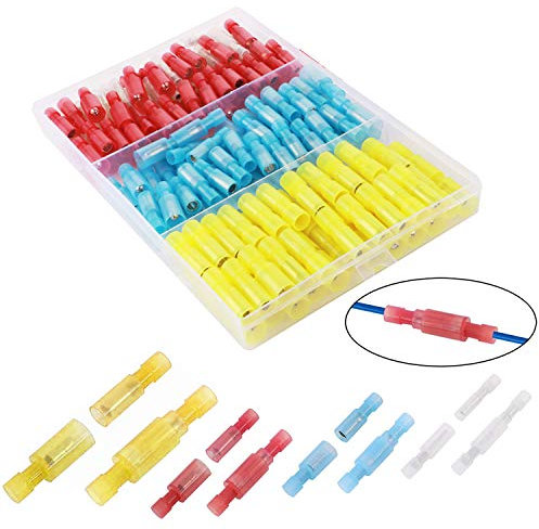 CESFONJER 170 Pcs Kabelschuhe | kabelsteckverbinder | Rundstecker | Männlich/Weiblich Nylon Drahtklemmen Stecker Kit | Für Kfz, Elektronik und Hobby