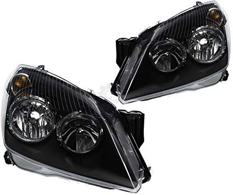 Halogen Scheinwerfer Set Satz schwarz Astra H Bj. 04-10 H7/H1 inkl. Motoren