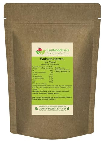 1kg Fresh Raw Light Premium Walnuts Halves