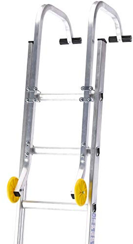 Extension Ladder Roof Hook Conversion Kit – Ridge Clamp & Wheel Ladders Adapter – Aluminium Bracket/Converter Attachment – Strong & Safe