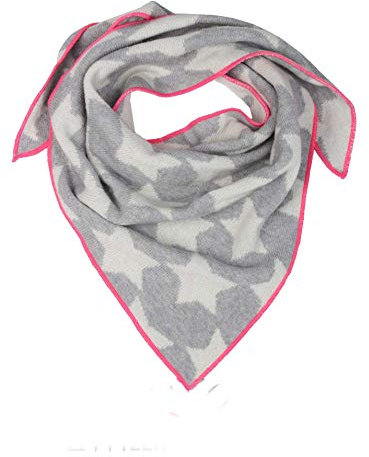 Zwillingsherz Dreieckstuch Stola Schal aus Kaschmir und Wolle für Kids Kinder - Hochwertiges Cashmere Halstuch mit Stern Muster - Multifunktionstuch