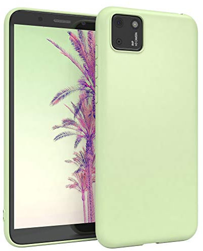 EAZY CASE Handyhülle Silikon mit Kameraschutz kompatibel mit Huawei Y5P in Pastell Grün, Ultra dünn, Slimcover, Silikonhülle, Hülle, Softcase, Backcover