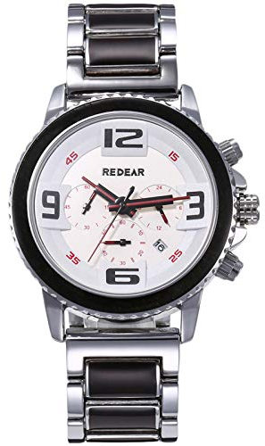 rorios Herren Holz Uhren Multifunktions Quarzuhr Handgefertigte Holzuhren Naturholz Wasserdicht Uhr Chronograph Armbanduhr für Herren