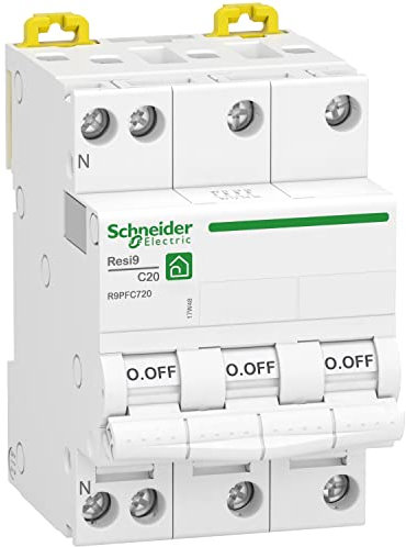 Schneider Electric - Resi9 - disjoncteur modulaire - 3P+N - 20A - Courbe C - peignable - R9PFC720
