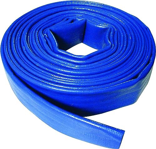 Suinga - TUBO PIATTO 32 MM 100 METRI per scarico dell'acqua, poliestere PVC blu gomma Layflat antincendio e piscina