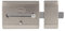 Amig - Cerrojo de Sobreponer de Alta Seguridad para Puertas de Madera - Mod. 15 PLUS - 98 x 77 mm - Con Cilindro Redondo de Seguridad y Pestillo - Acero Plateado