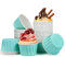 Spesh 50 Stücke Papier Muffinförmchen Mini Cupcake Formen Paper Cups für Hochzeiten,Geburtstage,Weihnachten (Mintgrün)
