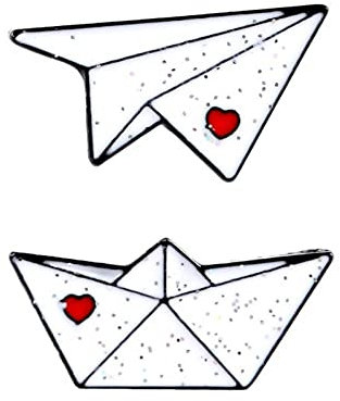 Froiny Papier Bateau Bateau émail Pins Personnalisé Love Broches Pierre Pin de Chemise Sac Avion Ferry Badge Mini Bijoux Cadeau pour Enfants Amis
