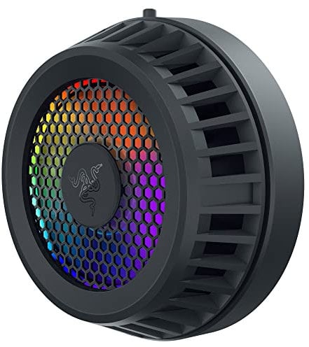Razer Phone Cooler Chroma: iPhone 12 & 13 Series - MagSafe Compatible - Advanced Smartphone Cooling Technology - 7-Blade Fan - 12 RGB LEDs - USB Type-C Power Cable - Powered by Chroma RGB Black