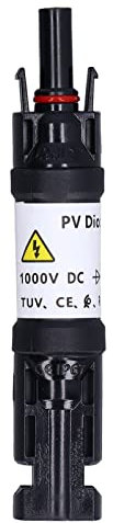 1000V 20A Portafusibles en Línea Fotovoltaico Solar IP67 Conector de Fusible Solar Resistente Al Agua para Diámetro de Cable de 2,5-6,0 Mm²(20A)