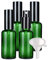 TIANZD 4 Pieces Empty 50ml Green Glass Spray Bottle, Fine Mist Spray Bottles with Black Sprayer and Metal Cover for Perfume, Aromatherapy, Cosmetic Travel Containers Refillable, 1x Funnel