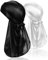 2 Stück Silky Durag für Männer, Premium Satin Do Rags Doo Rags mit langem Schwanz für 360 Waves