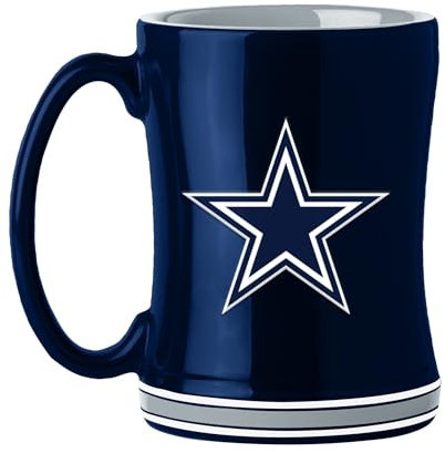 Logo Brands 609-C14RM: Dallas Cowboys Relief Tasse 400 ml