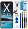 EFAITH für iPhone X Display OLED Ersatz Bildschirm 5,8 Full HD 3D Touchscreen Digitalisierer mit Reparaturset, Wasserfester Klebstoff und Gehärtetes Glas Für Modelle A1865/A1901/A1902
