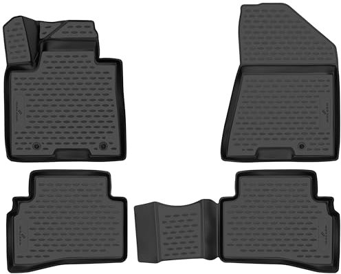 WALSER XTR Gummi Fussmatten Auto für Kia Sportage 4 2015-2022, 100% passgenaue Auto Fußmatten, robuste Universal Fußmatte Auto, Gummimatten Auto, Auto Fussmatten Gummi, Auto Gummimatten