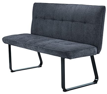 möbelando Bank TALEA aus Microfaser in grau. Abmessungen (BxHxT) 140x92x59 cm