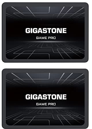 Gigastone SATA SSD 128GB (2-Pack) 2.5 inch SSD 510MB/s upgrade Laptop PC Memory and Storage PS4 HDD Replacement 2.5 Internal Solid State Hard Drives SATA III SLC Cache 3D NAND Game Pro Performance