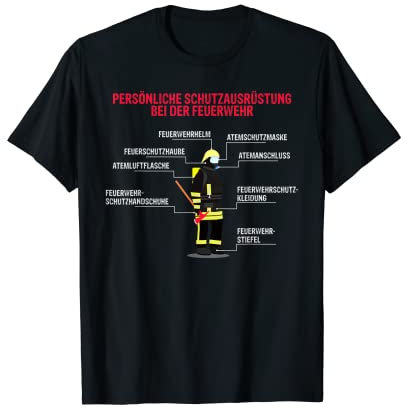 Persönliche Schutzausrüstung Feuerwehr, PSA Feuerwehrmann T-Shirt