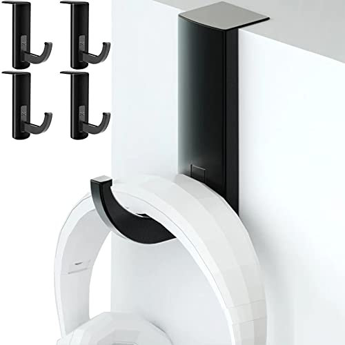 Soporte para Auriculares,4 Pcs Soporte de Auriculares Gancho Adhesivo,Gancho para Soporte de Auriculares,Universal Soporte Auriculares para Oficina,Escritorio,Pared,Mesa,Universal,Mantener Ordenado