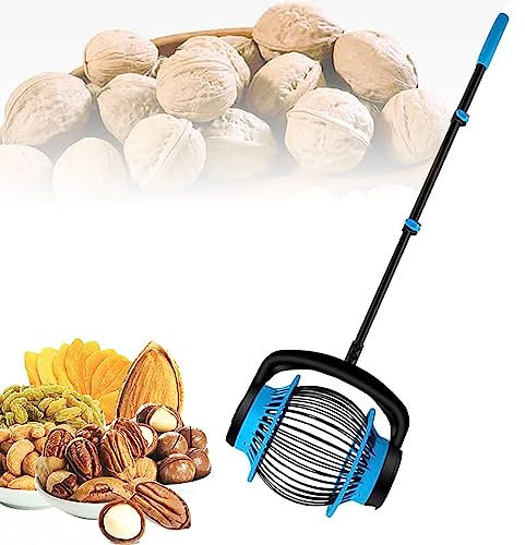 Raccoglitore di noci, raccoglitore di noci, raccoglitore di frutta retrattile con manico regolabile antiscivolo, raccoglitore rapido per ghiande, noci di hickory, palline a spillo, freccette, golf
